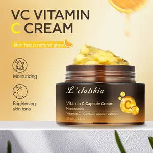 Vitamin C Capsule Cream, 1.76oz Skincare Supplement, Moisturizes and Revitalizes Skin, Improves Dullness and Brightens Complexion