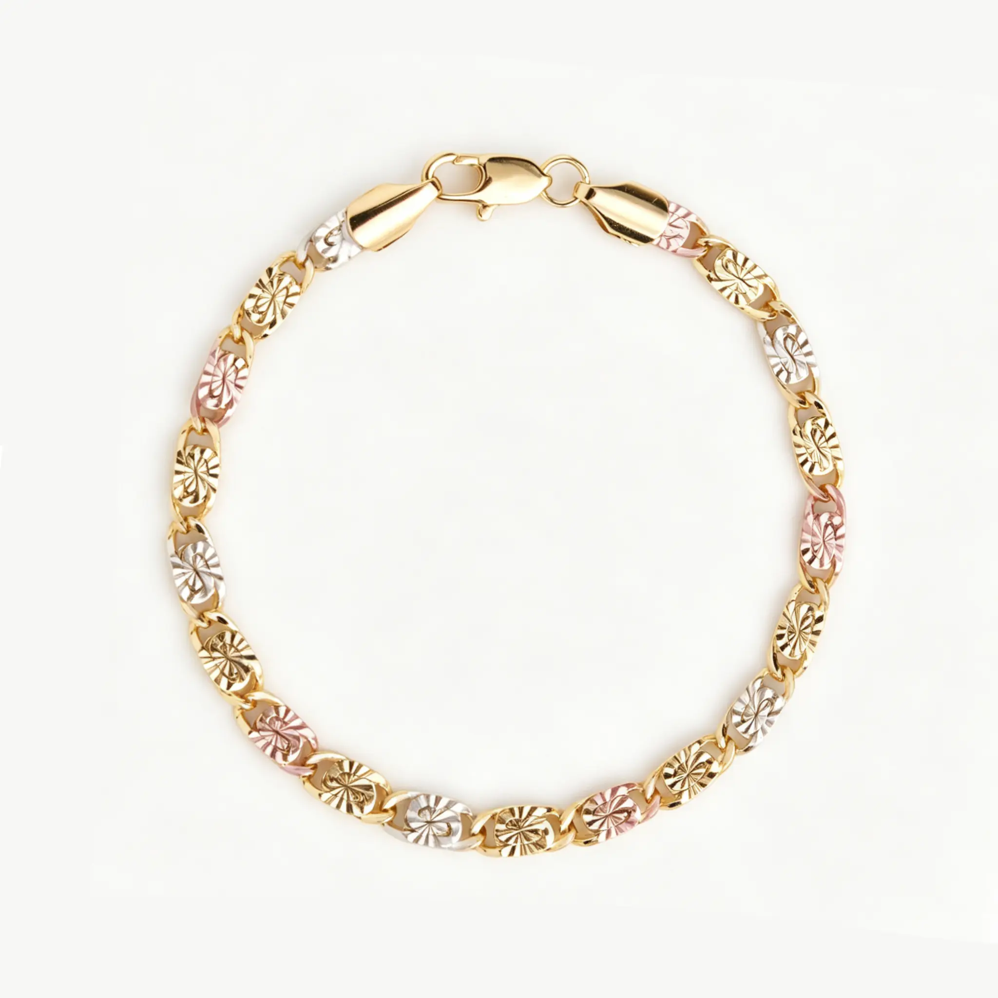 Meraki Women's Color-Block Geometric Chain Bracelet - Versatile Artificial Gemstone Bracelet for Everyday Wear, Bracelets