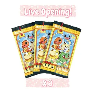 X3 packs of Eif Baby Chinese Pokemon cards. [LIVE OPENING]