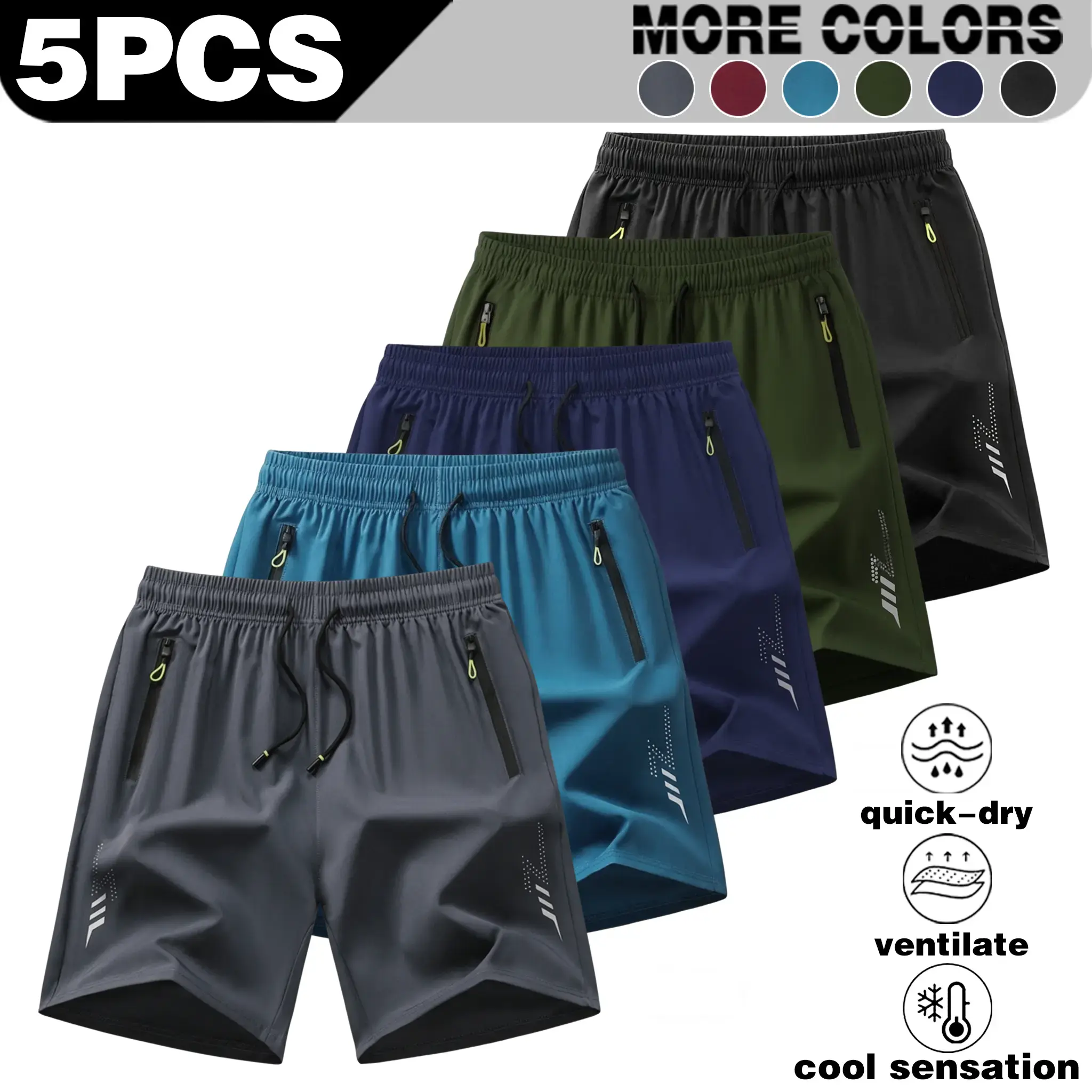 Black + Gray + Lake Blue + Army Blue + Military Green