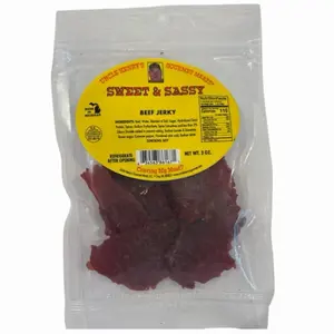 Uncle Henry’s Gourmet Meats - Beef Jerky  - 3oz Resealable Bags