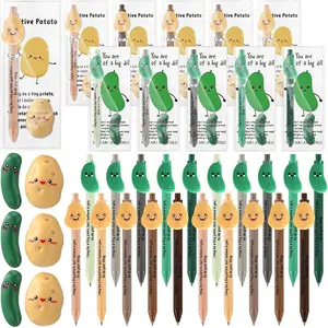 24 Sets Employee Appreciation Gifts Bulk Potato Pickle Pen Positive Support  Bookmark  to School Supplies Thank You Gifts for Students Teacher Coworker Staff Team Office