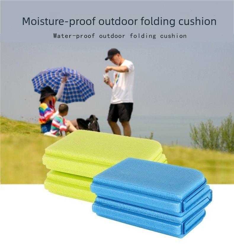 Foldable portable outdoor mat—cooling, moisture-resistant foam; thickened ground mat for grass/outdoors; compact carry mat suitable for public transport