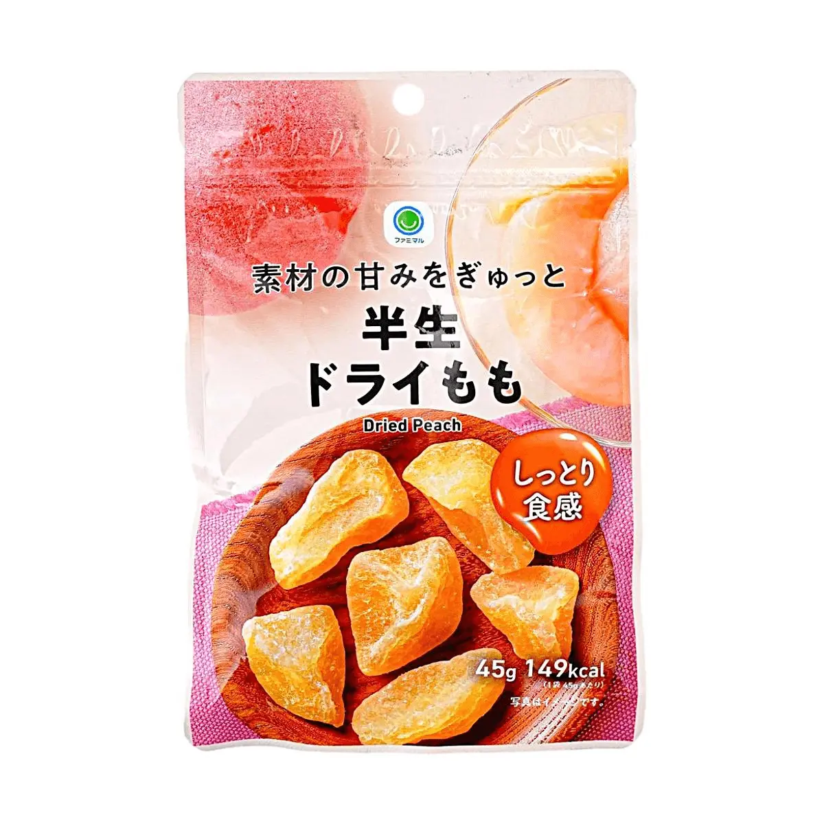 FamilyMart Japanese Peach Jerky 45g - Soft, Moist, Sweet & Plump Dried Fruit Snack FamilyMart Japanese Peach Jerky 45g - Soft, Moist, Sweet & Plump Dried Fruit Snack