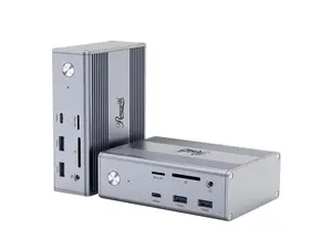 Rosewill 14-in-1 USB C Docking Station with Switch Button, 4K@144Hz Display, Triple 4K Display, 100 PD Charger, 10Gbps Transfer & Kensington lock - RHUB-M14