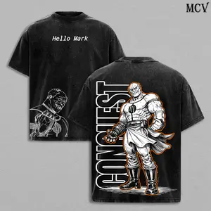 Conquest Invincible Graphic Tee Vintage Washed Shirt Unisex Streetwear Anime Shirt Viltrumite Warrior Conquest Design Invincible Comic T Shirt Gift for Fans