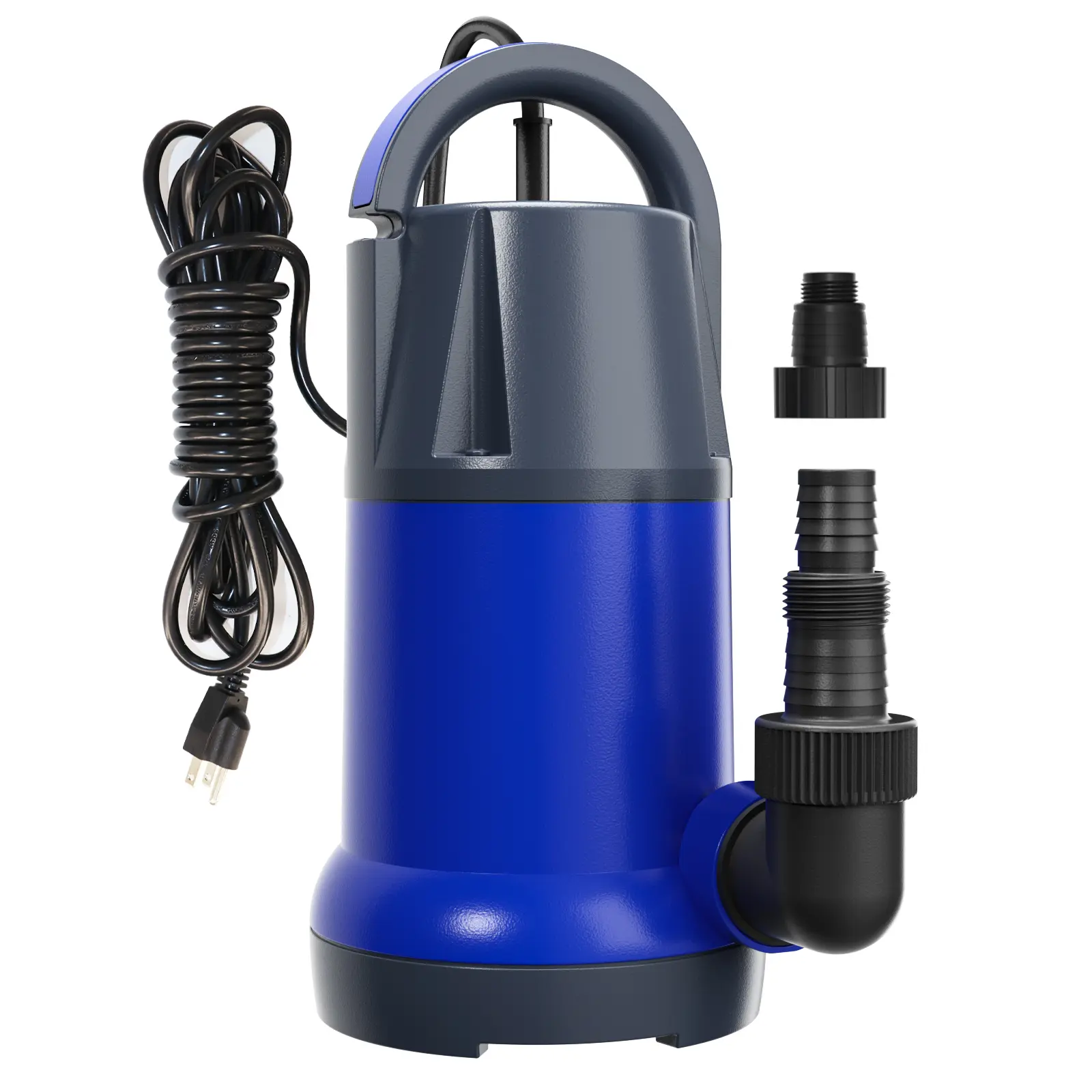 Submersible Sump Pump 1/3HP 5400GPH, High-Flow Portable Electric Water Transfer Pump, with Multiple Hose Adapters for Flexible Drainage Setup, for Pools Hot Tubs Ponds Flooded Areas Basements and Outdoor Drainage
