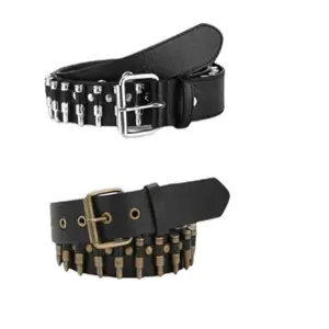 Punk Fashion Bullet Belt - PU Leather Belts for Men & Women - Stylish & Versatile Accessory for Bold Fashion Statements