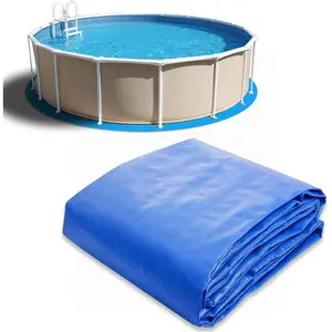 18 FT Round Above Ground Pool Liner Pad, Heavy Duty Outdoor Pool Mat Underlayment for 18' Round Pools, Prevents Punctures Pool Ground Cloth Protector Tarp