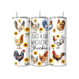 Just a Girl who Loves Chickens - 20 oz Tumbler