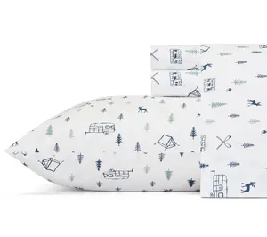 Eddie Bauer Campout Blue Queen Sheet Set