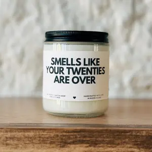 30th Birthday Gift Smells like your twenties are over Candle Funny Birthday Gifts Milestone Birthday Dirty 30 birthday gifts Birthday Candle