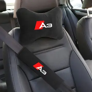 New Fashion Car Seat Belt Protect Shoulder Pads Cervical Spine Headrest Neck Pillow For Audi A1 A3 A4 A5 A7 A8 Q3 Q5 Q7 S3 S4 S5 S6 S7