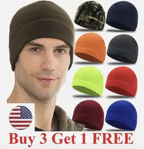 Tactical Thermal Winter Warm Fleece Dome Skull Cap Biker Helmet Liner Beanie Hat