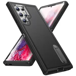 Phone Case - Case for Samsung Galaxy S25 S26 Ultra S24 S23 Heavy Anti-Scratch Rugged Protective Kickstand Full Body Shockproof Covers Accessories
