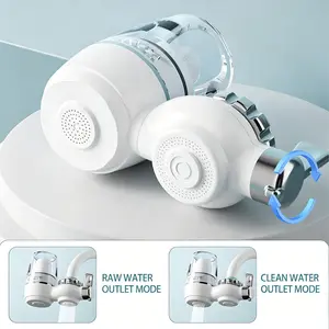 Kitchen Faucet Water Filter System with Replaceable Ceramic Filter, NSF Style Tap Purifier for Clean Drinking Water,Visible 5-Stage Ceramic Filtration System, Food-Grade Tap Water Purifier for Clean Drinking Water, Easy Install Sink Filter, Home Purifier