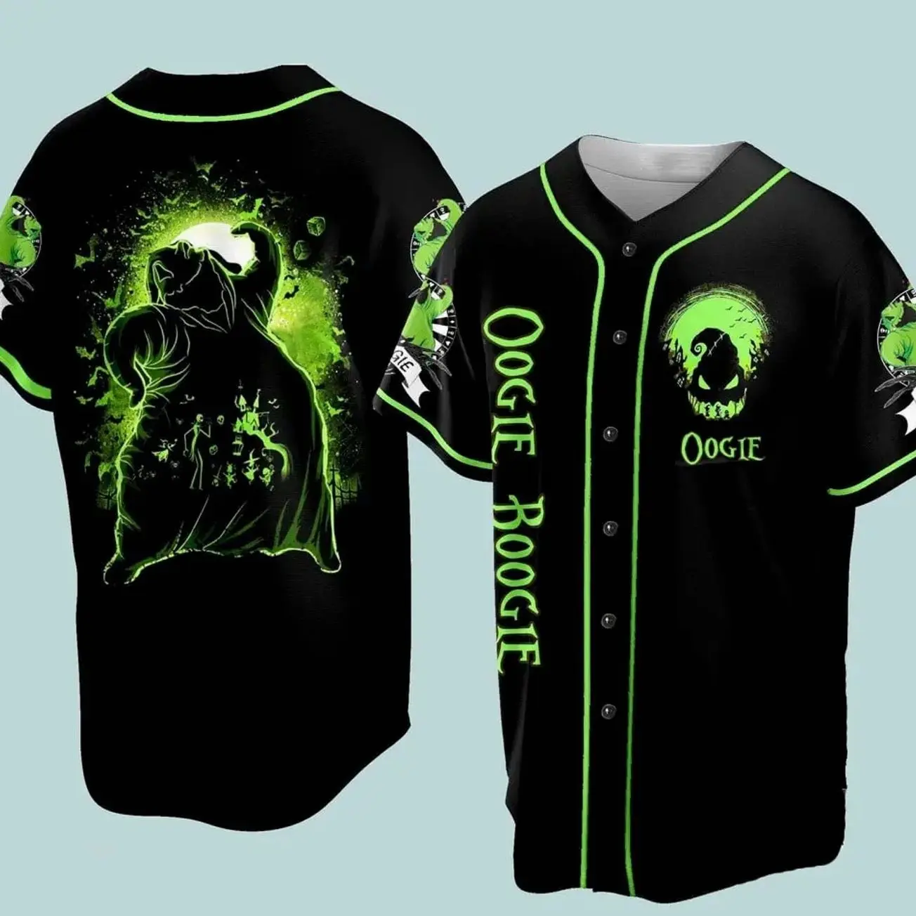 Halloween Oogie Boogie Jersey Shirt, Halloween Movie Baseball Jersey, Nightmare Before Christmas, Halloween Jersey