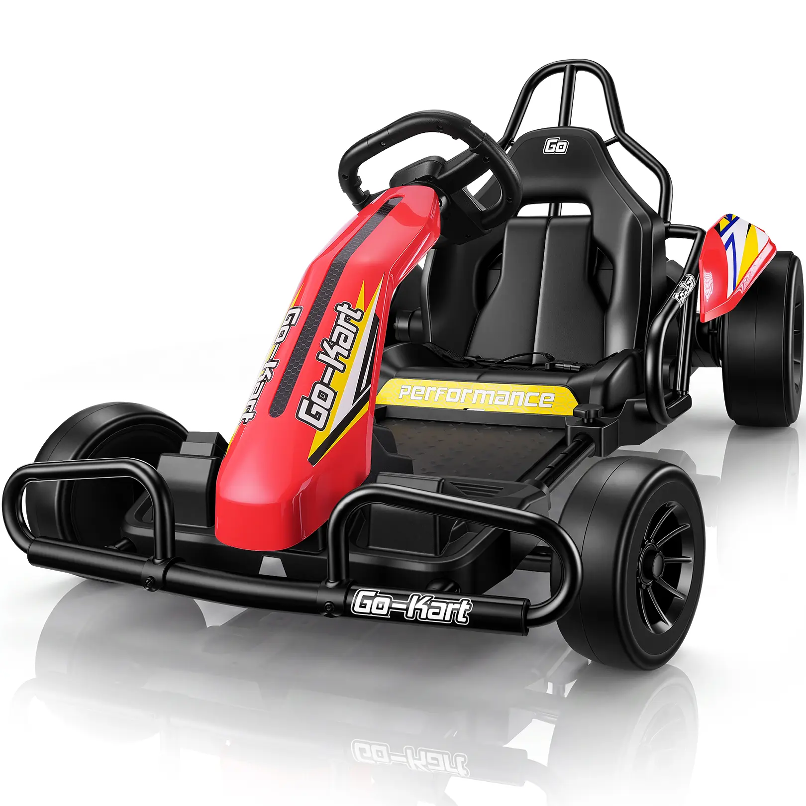 #backtoschool Hikole 24V Electric Go Kart for Kids Ages 6-12, Dual 300W Motors, Adjustable Seat, 2-Speed, Drift Mode, LED Lights, Ride-On Toy,