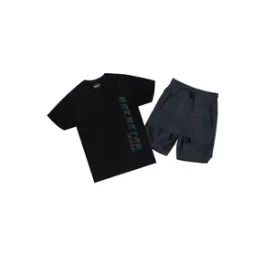 Xadrian Black T-Shirt/Short Set