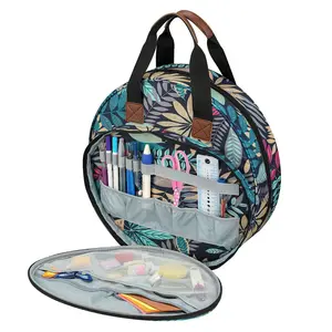 Embroidery Thread Bag Round Embroidered Knitting Tote Bag Sewing Accessories