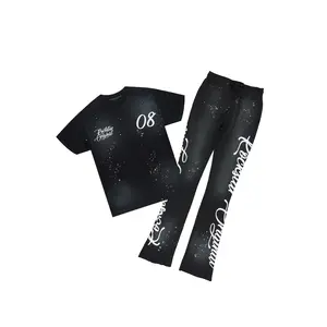 Nakesha Black/Black T-Shirt Relaxed Track Set