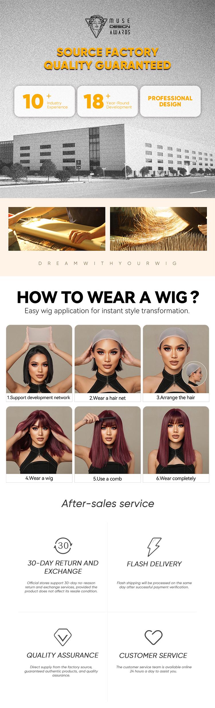 Ember H-DWY Mid-length Stright Grey Black with Highlights and Bangs Glueless Synthetic Wig for Women 18 Inches