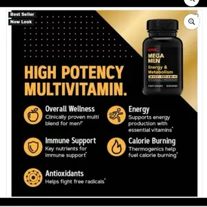 GNC Mega Men Multivitamin Caplets, 180 ct.