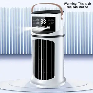 Portable USB Power Fan with Adjustable Humidity, 9-Speed Spray Design, Night Light, Wide-Angle Airflow, Smart Timer, Ideal for Bedroom & Office
