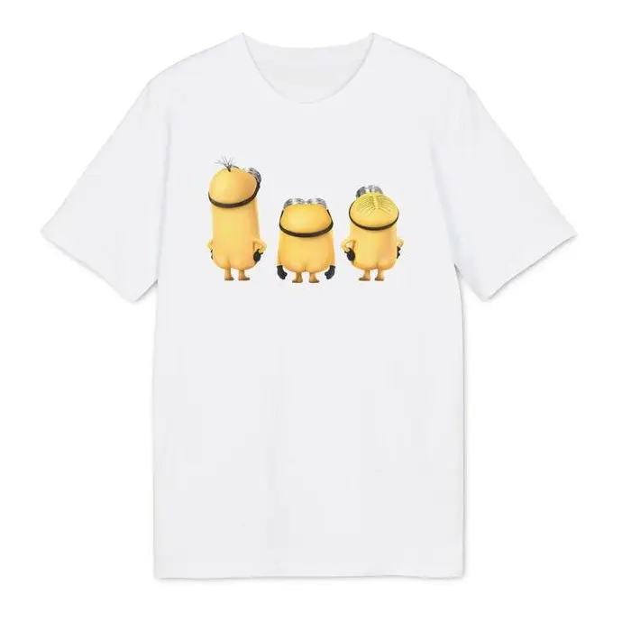Three Minion Backs T-Shirt Cartoon Movie Character Tee