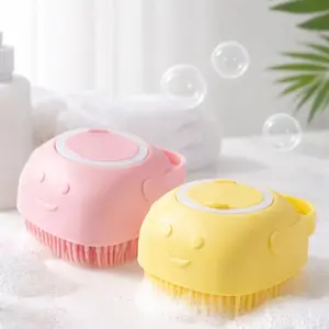 Pet Bath Brush with Shampoo Dispenser