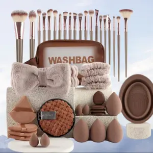 42-Piece Winter Makeup Brush Set, Makeup Brush Kit, Eyeshadow Brushes, Powder Brushes, Full Combination, Essential Beauty Tools for Women, Cosmetic Tool, Makeup Accessories