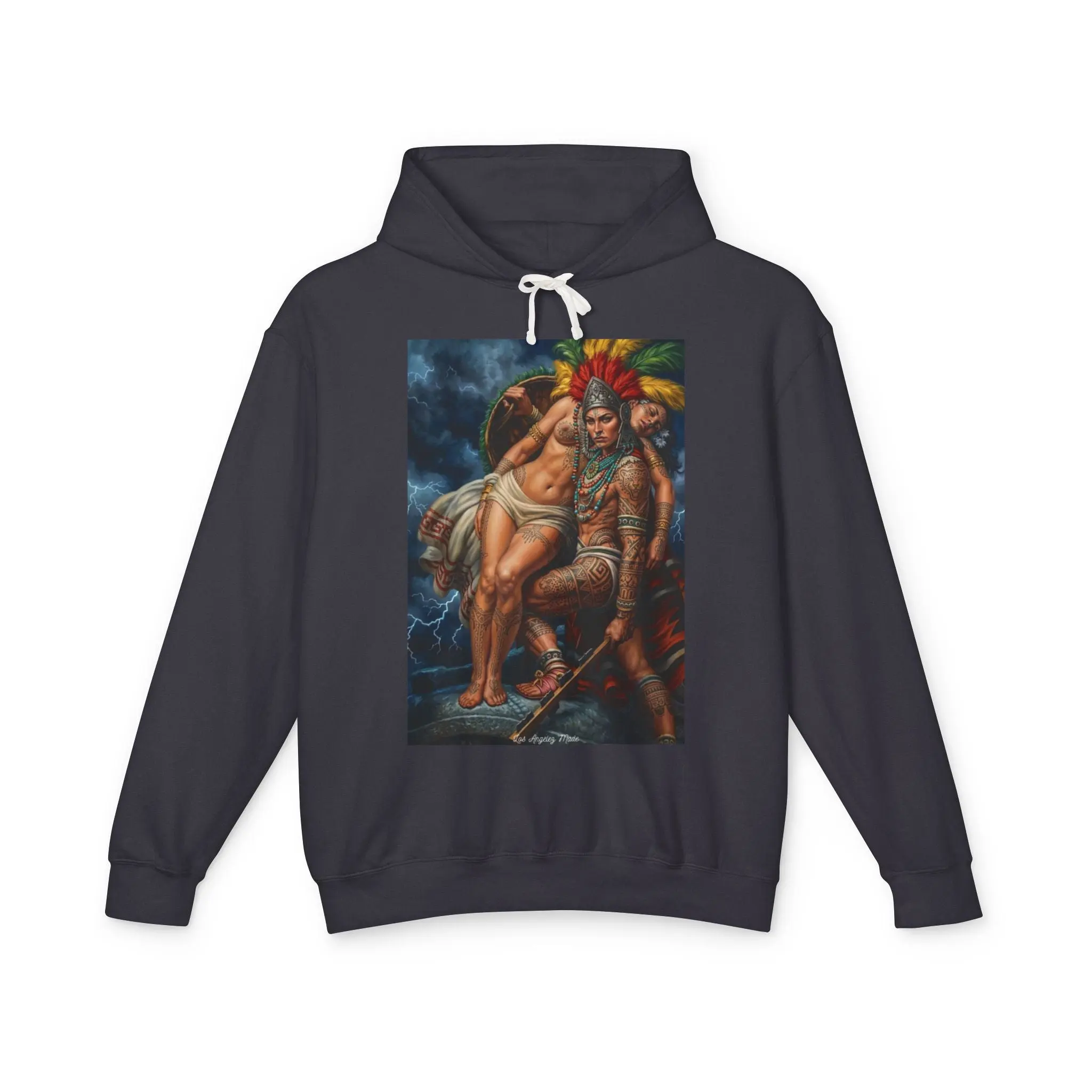 Los Angelez Made x Aztec Lesbian Pride Hoodie Unisex Lightweight Hooded Sweatshirt