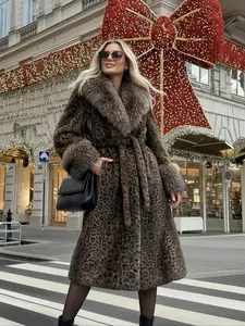 Women's Faux Fur Coat, Long Sleeve Loose Fit Design, Winter Fashionable Outerwear, Warm & Stylish Women's Jacket