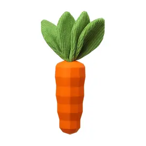 Squeaky Carrot Dog Toy for Medium & Puppy Dogs