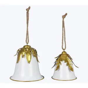 Young's White Metal Tabletop/Hanging Bell, Set of 2