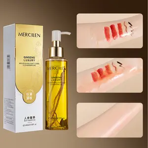 Mercilen Ginseng Nourishing Cleansing Oil 140ML, Natural Liquid Cleanse, Gentle Makeup Remover, Hydrating & Refreshing Formula, Suitable for All Skin Types