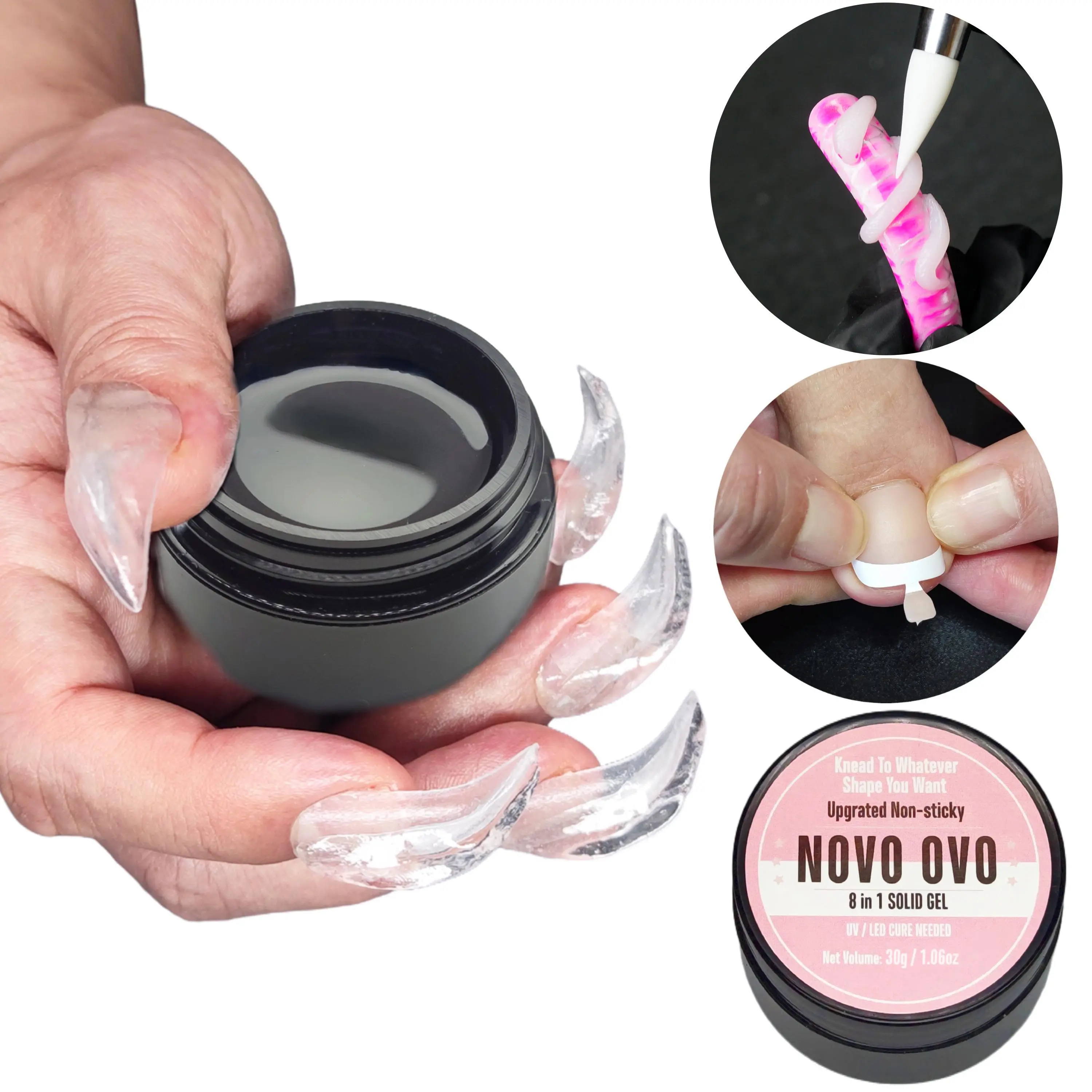 Non-sticky Solid UV Nail Gel Glue