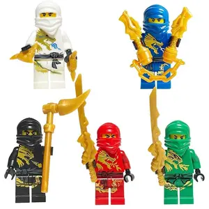 Cross-border ninja doll double-sided printing elements children's educational toys assembly building block foreign trade