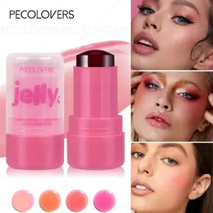 1PC 3-in-1 Jelly Blusher Stick Monochrome Moisturizing Long Waterproof Lasting Matte Facial Cheek Contour Blush Beauty Makeup