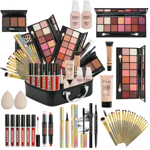 All in One Makeup Kit for Women Full Kit,Makeup Set for Women, Includes Eyeshadow Palette/Foundation/lip gloss/Eyeliner/Mascara/makeup Brush,Makeup Gift Set for Christmas & Birthday&Holiday&Everyday.