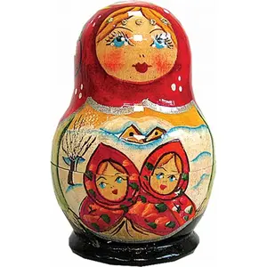 G.Debrekht Russia Nested Dolls Fairy Tale 5 Nest Doll 3 in. G.Debrekht Russia Nested Dolls Fairy Tale 5 Nest Doll 3 in.