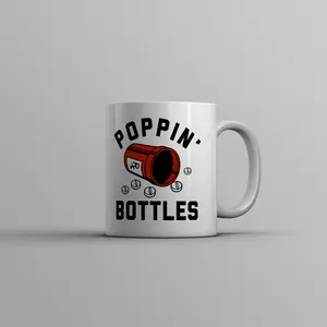 Poppin Bottles Mug Funny Rx Medicine Pill Container Drug Joke Cup - 11oz Funny Coffee Mugs Ceramic Printed Drinkware Cup