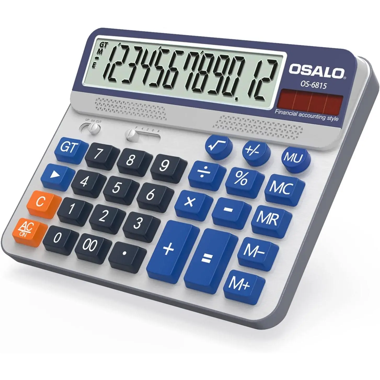 Desktop Calculator 5in LCD Display 12-Digit Big Button Giant Accounting ...