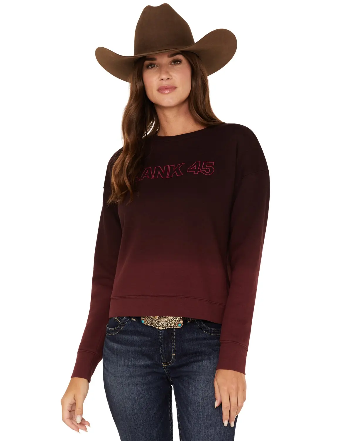 Rank 45 Women's 45&Reg; Women'S Long Sleeve Ombre Pullover Sweater - Rwho22k76