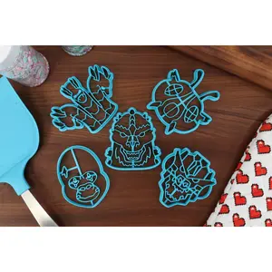 Killer Kaijus Cookie Cutters, Set 1 - Ape Kaiju, Hydra Kaiju, Lizard Kaiju, Mecha Lizard, Moth Kaiju
