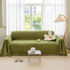 Couch Covers for Sectional Sofa, Sofa Covers Washable,Couch Cover for Cushion Couch, Soft Sofa Furniture Protector for Pets and Kids,Pet Chair Cover Sofa Slipcover Furniture Protector with Tassel Throws