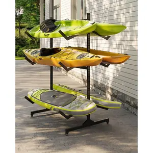 Freestanding Kayak Storage Rack -Storage Rack for Kayaks or Canoes - Premium Kayak Stand for Outdoor and Indoor - Heavy Duty Kayak Holder - Adjustable Kayak Storage Stand