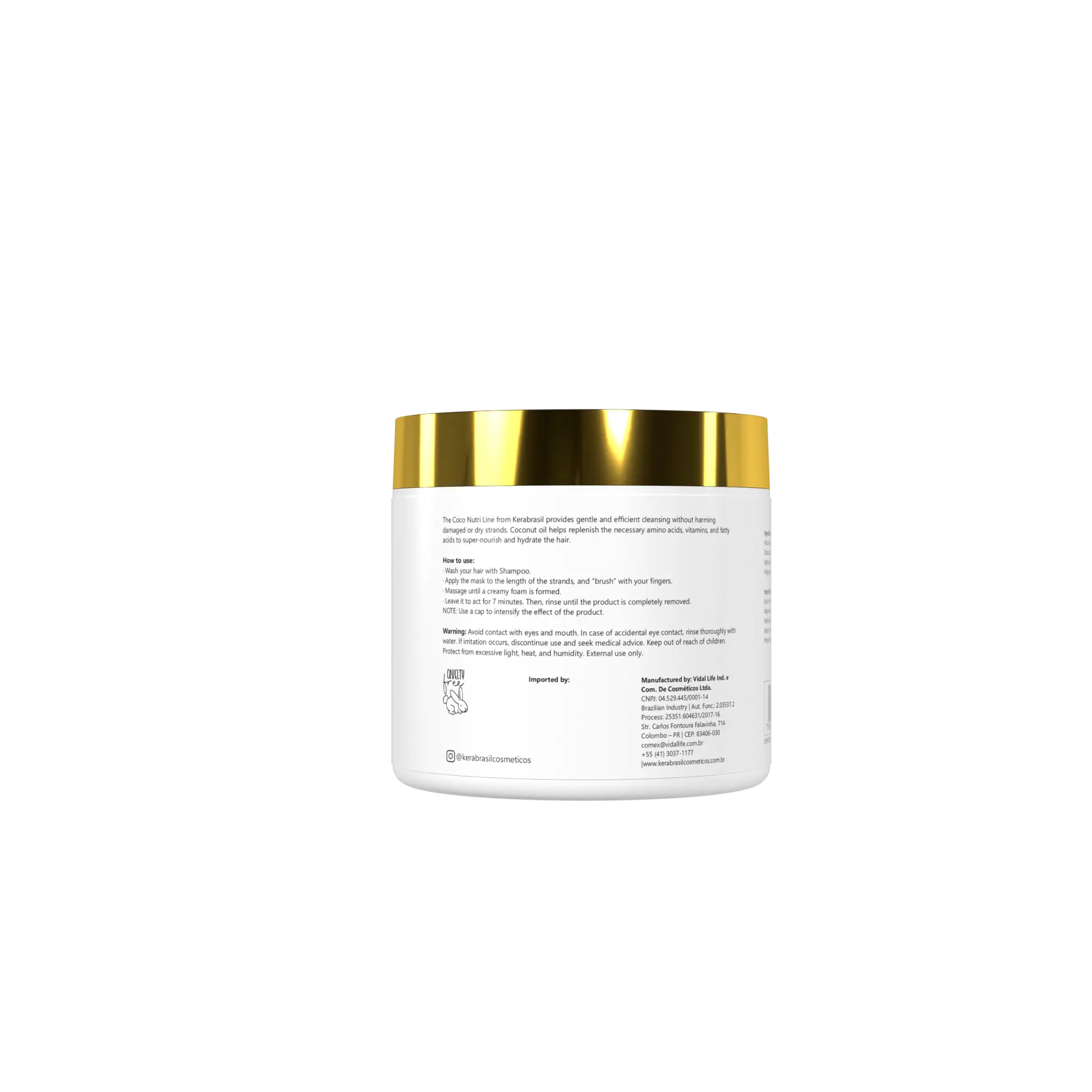 Kerabrasil Gold Coco Nutri Treatment Cream - Deep Hydration with