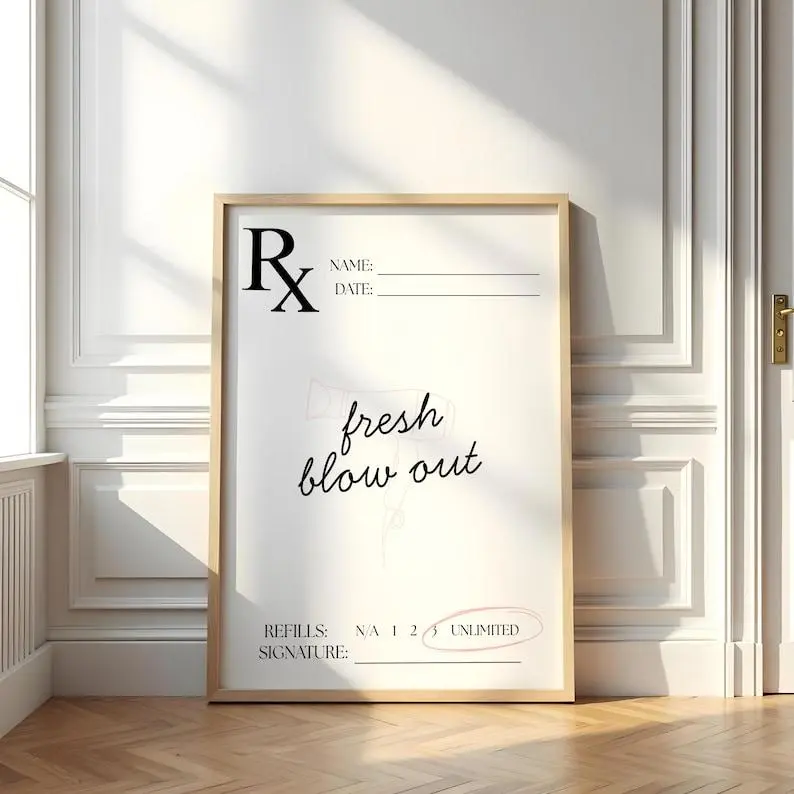 Hair Salon Decor, Beauty Salon Wall Art Poster Hairstylist Gift, Hairdresser Print, Salon Decor, Hair Quotes