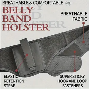 2PCS Holster Suit One Belt And One Ankle Holster Unisex Neoprene Belly Belts With Gun Holster And Ankle Holster